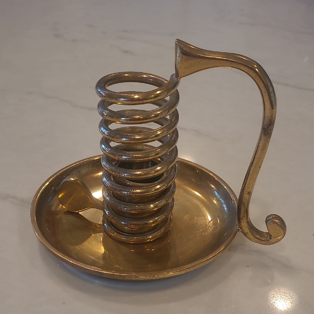 Partylite Brass Spiral Courting Candle Holder